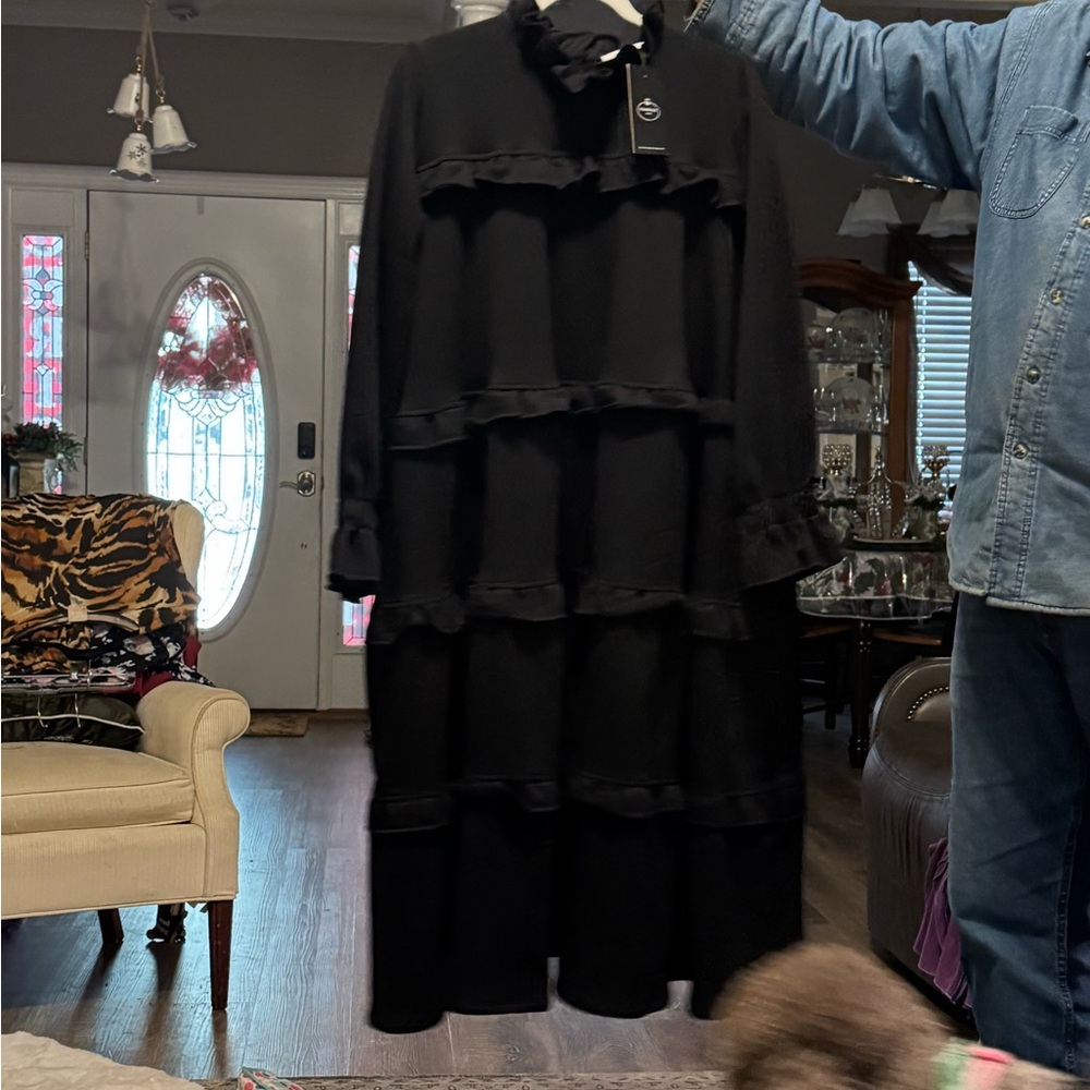 Lauren Black Long Sleeve Women's Dress - Picture 5 of 10